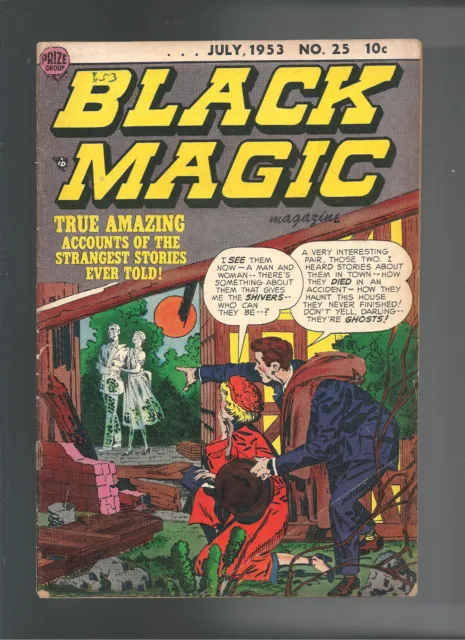 1950s Golden Age Precode Horror Comic Black Magic #25 July 1953