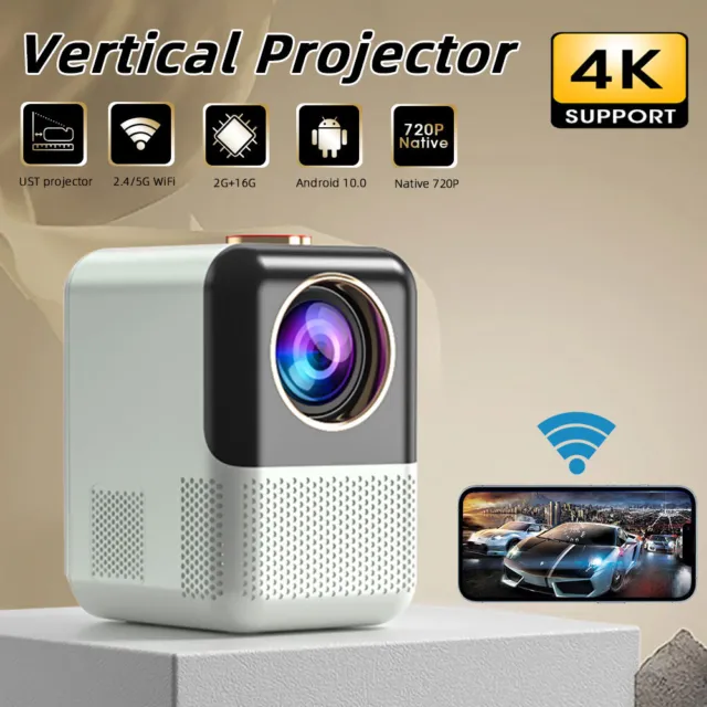 Mini Portable Smart Projector 4K 1080P HD Supported Android WIFI Home Theater