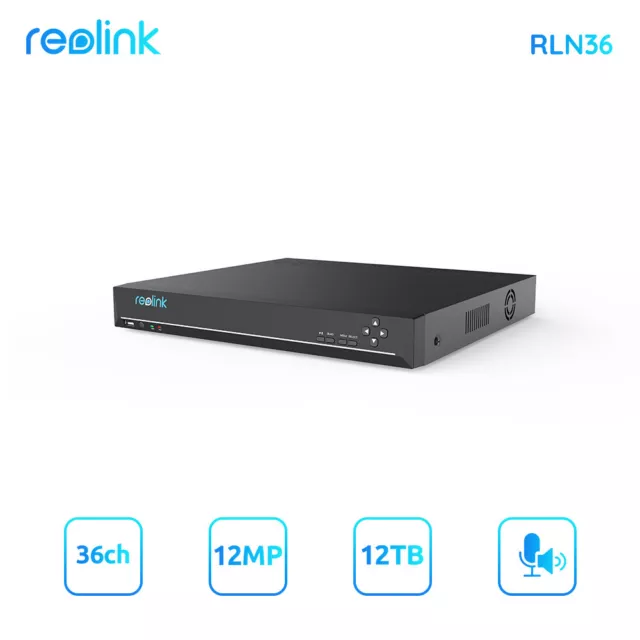 Reolink 36 Kanal NVR Überwachungskamera unterstützt 12MP/4K/5MP/4MP HD IP Kamera