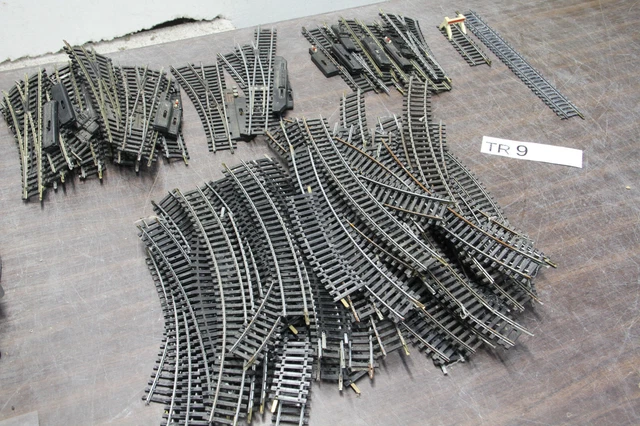 Lot De Rails JEP échelle 0/O – 20 Courbes + 2 Aiguillages – 3ème Rail – Métal