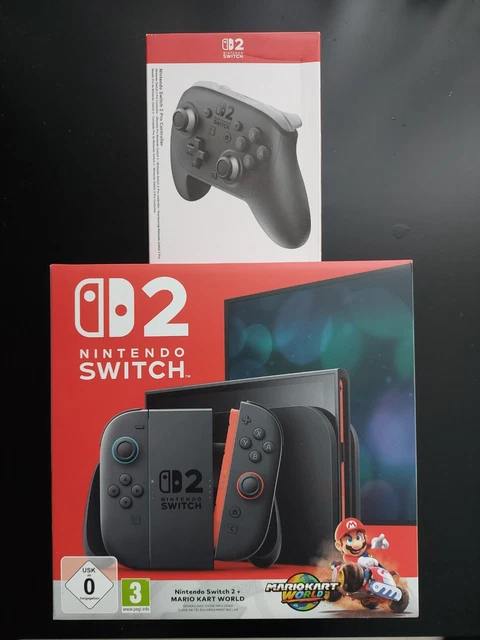 NINTENDO SWITCH 2 Mario Kart World + Pro Controller NEU & OVP EUR 650 ...