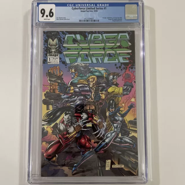 Cyberforce #1 Limited series CGC 9.6 WHITE PAGES Image #0 Coupon Uncirculated