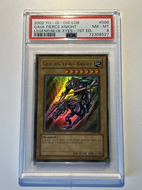 Yu-Gi-Oh! Gaia The Fierce Knight LOB-006 1st Edition PSA 8