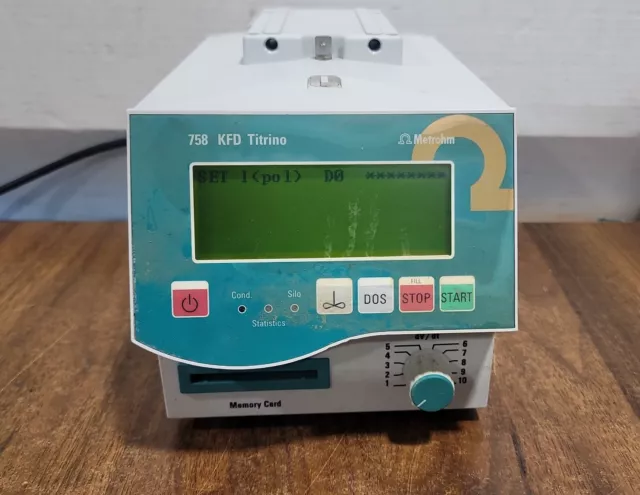 Power Tested Metrohm 758 KFD Titrino Potentiometric Karl Fisher Titrator 120V AC