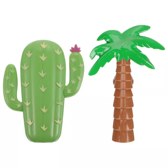 2 Strandtuch-Clips Kaktus/Kokosnussbaum-Wäscheklammern für Pool & Terrasse