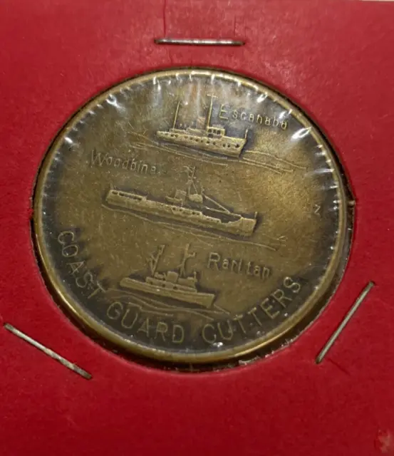 COAST GUARD CUTTERS Grand Haven Station coin 1977, Escanaba, Woodbine, Raritan 3
