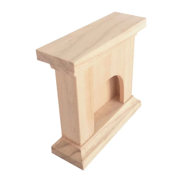 Decoración de chimenea en miniatura pequeña imitación de madera micro escena natural