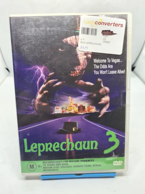 Leprechaun 3 DVD, 1995 Horror Comedy Warwick Davis, John Gatins, Region Free VGC