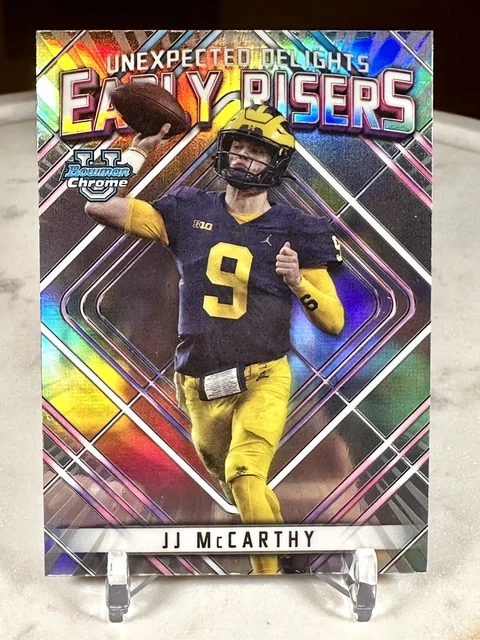 Early Riser Openers JJ MCCARTHY 2023 Bowman Chrome University Early Risers insert RC #ER-3 ...