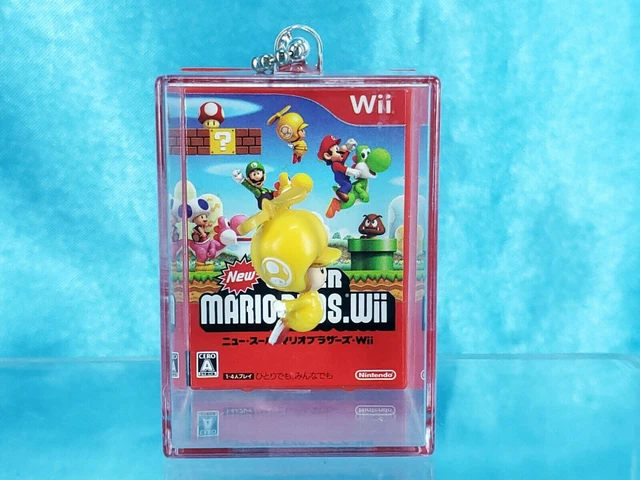 Takara Tomy ARTS Super Mario Bros Wii 3D Figure Keychain Propeller Yellow Toad