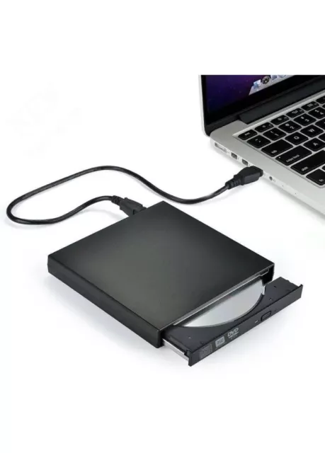 USB External DVD CD Hard Disc Burner Player Reader Optical Drive for PC Laptop