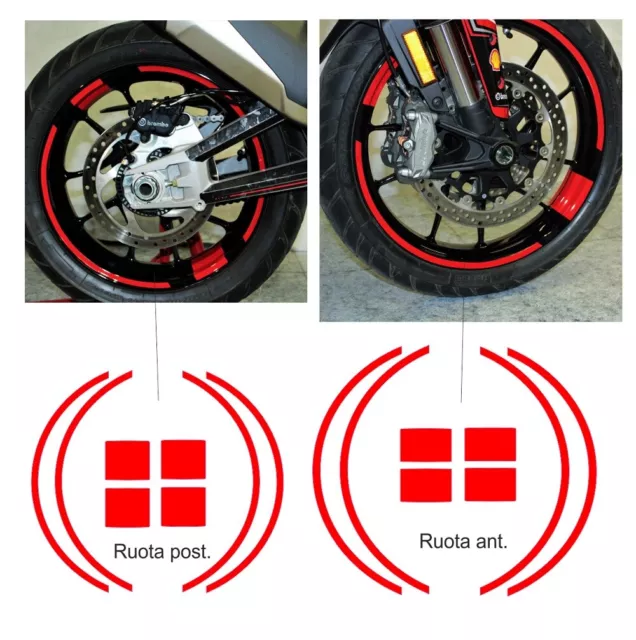 Profili adesivi personalizzabili per ruote moto Ducati Multistrada V4 "V1226"