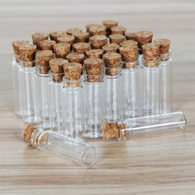 Wholesale 0.5ml-240ml Glass Bottles Tiny Empty Glass Bottle With Cork Vials Jars