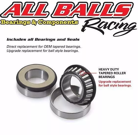 Honda VFR800 VTec Steering Bearings & Seals Kit By AllBalls Racing 2002 to 2012