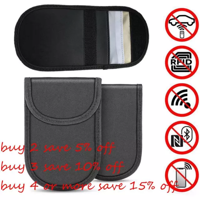 GENERIC Faraday Box for Car Keys with 2 Pack Faraday Bag for Key Fob , PU  Leather RFID Box Faraday Anti Theft Key Fob Protector