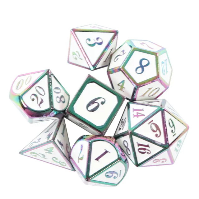 Board Game Dices Metal Dices Numbers Printing Polyhedral For Parties Xmas