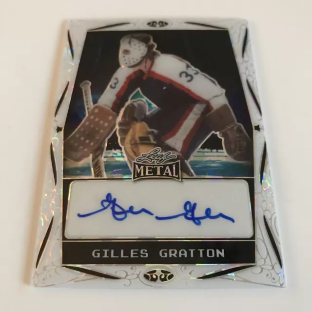 NHL Card,Gilles Gratton,White Crystal Autograph 2/3,Leaf Legends 2024