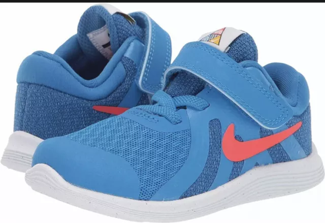 Nike Kids Revolution 4 (TD) (Infant/Toddler), BV6285 400 Multi Sizes Blue/Crimso