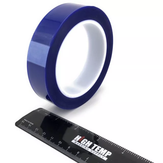 1 inch HIGH TEMP POLYESTER MASKING HEAT TAPE, POWDER COATING, 72 YDS, BLUE