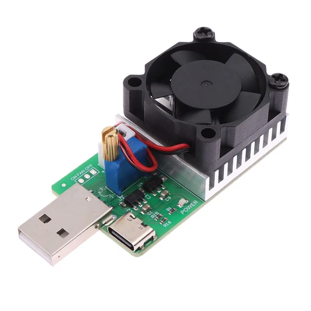 Adjustable Load Test Module 13V/22W3A ELECTRONIC LOAD Power Discharge Tester USB/Type-C Adjustable ...