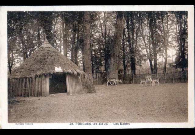 POUGUES-les-EAUX (58) DAIMS au PARC animalier en 1932