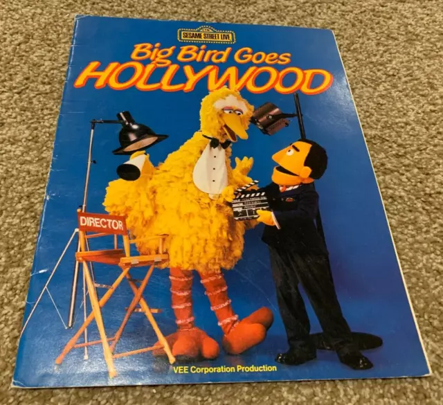 BIG BIRD GOES to Hollywood - Sesame Street Live - RARE 1986 Book - Big ...