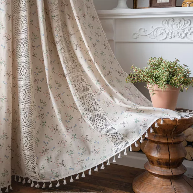 Tassel Curtain for Living Room Hollow Curtain Bedroom Window Drape Treatment
