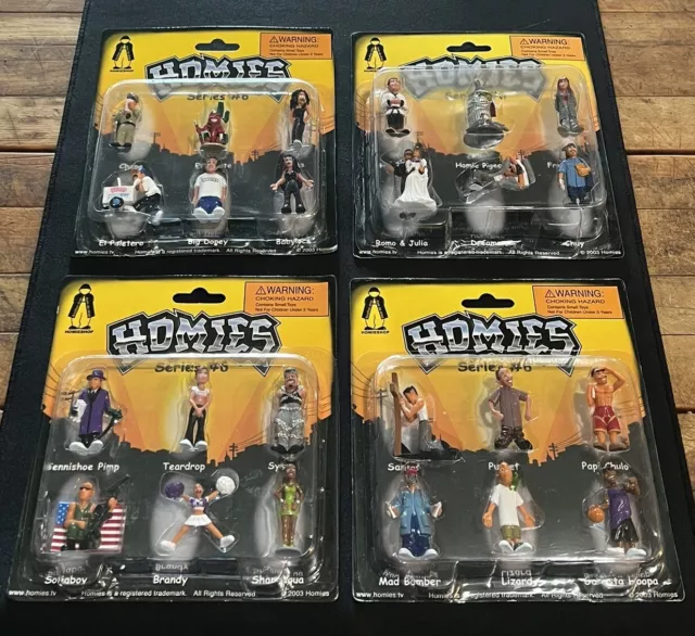 HOMIES SERIES 6 complete set of 24 figures New on Card $109.99