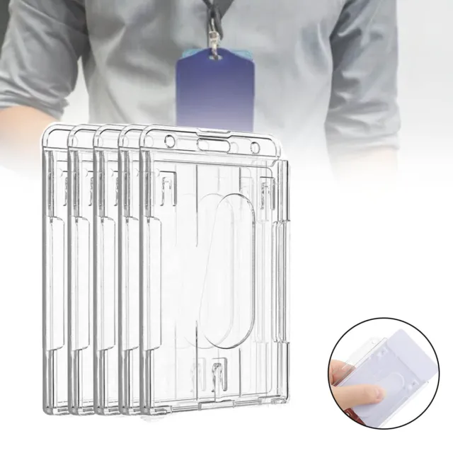 Manicotto scheda di lavoro in plastica dura trasparente PS doppio lato orizzontale/verticale A
