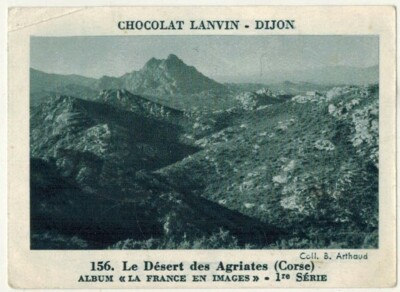 Chromo-Chocolat Lanvin-Corse-Ajaccio-Rte de Parata-Crokenler/Voyage-Arthaud-125c 