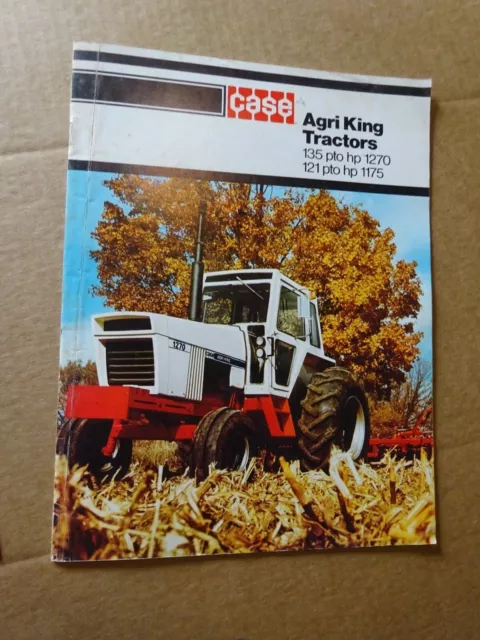 vintage 1980's JI Case Agri King 1270 & 1175 Tractor Sales Brochure