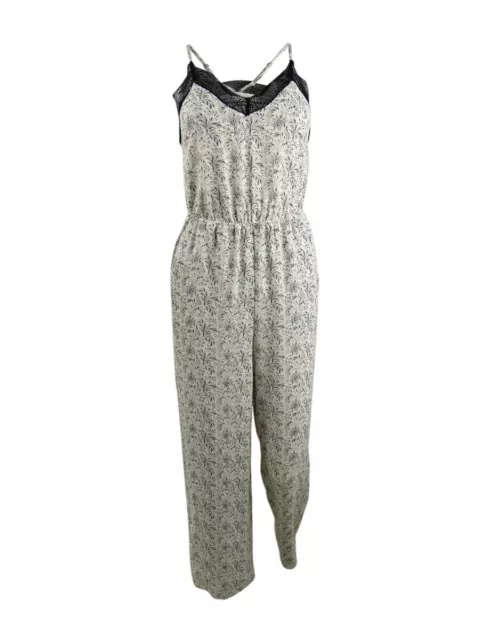 1.State Women's Lace-Trimmed Camisole Jumpsuit (XXS, Soft Ecru Multi)