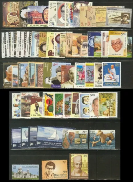 India 2011 Complete Year Pack full Set Commemorative Stamps 61v Various themes