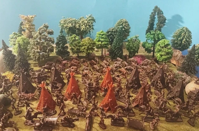 Lot  soldats anciens Atlantic campement Indiens Farwest  figurines 1/72