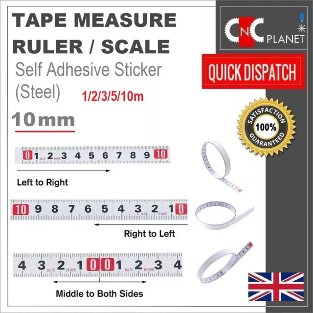 Tape Measure Self Adhesive Metric Ruler Scale Sticker Miter Track Guide Stop UK