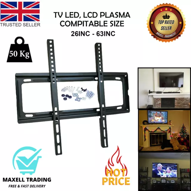 Tv Wall Bracket Mount Slim For 26 30 32 40 42 50 63 Inch Flat 3D Lcd Led Plasma