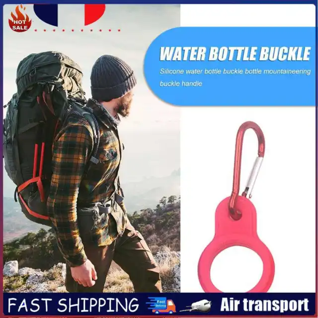 Outdoor Kettle Buckle Hook Camping Water Bottle Holder Carabiners (Red) ~