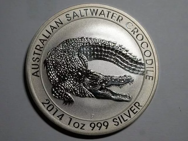 1oz .999 Silber Australien 1$ Australian SALTWATER CROCODILE 2014 Bu