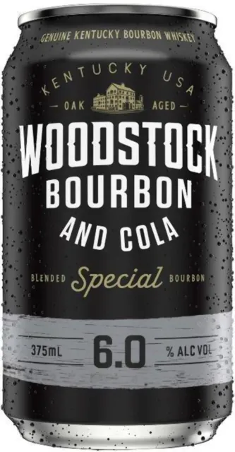 Woodstock Bourbon And Cola 6% 375ml Can Case of 24