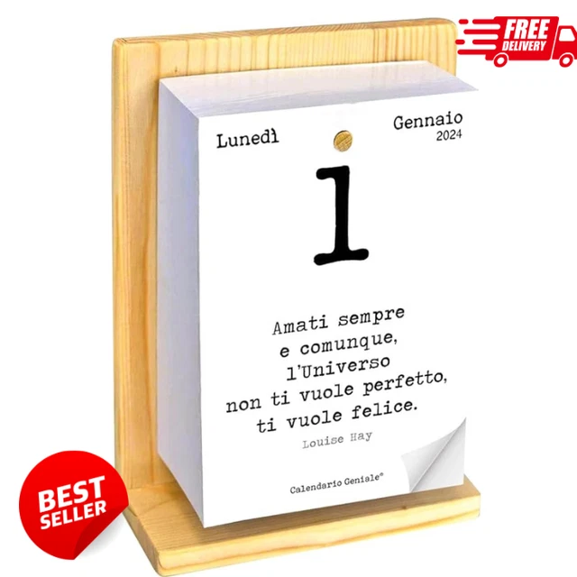 🎅 Calendario Geniale 2024 Con Supporto In Legno 🎅