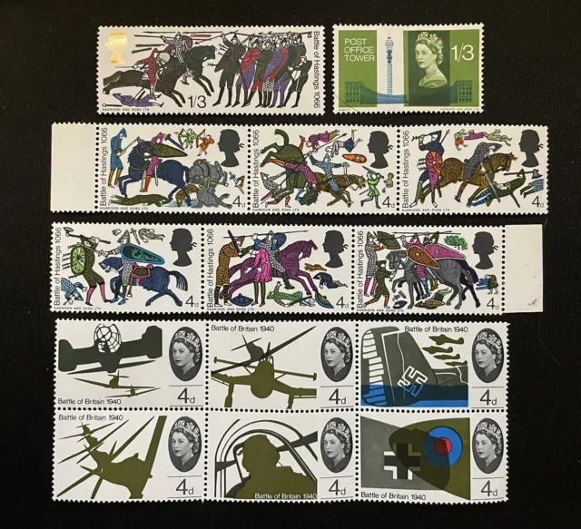  GB Stamps Selection of Pre-Decimal Commemorative stamps MNH 