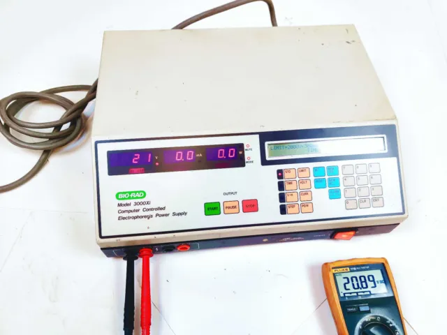 Bio-Rad 3000Xi 3kV 300mA Computer Controlled Electrophoresis Power Supply tested