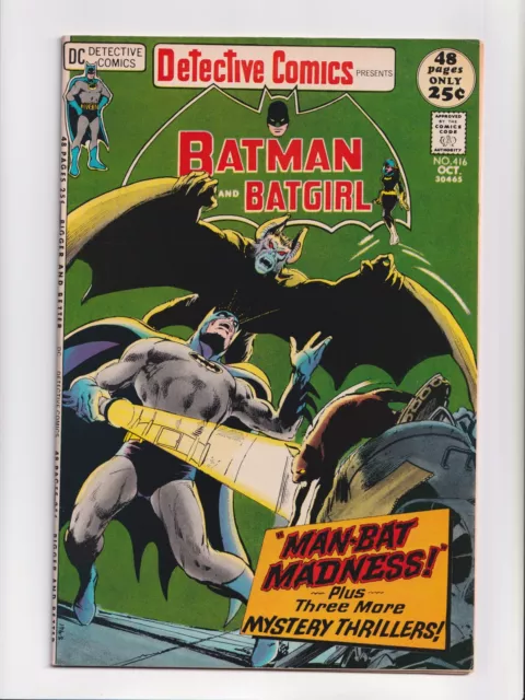 Detective Comics #416 Batman 1971 Neal Adams Cover Bronze Age DC Comic Book VF+