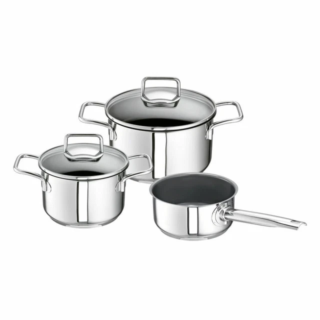Schulte-Ufer Green Life Eco Power Set, Topfset, 3-tlg., Fleischtöpfe & Stieltopf