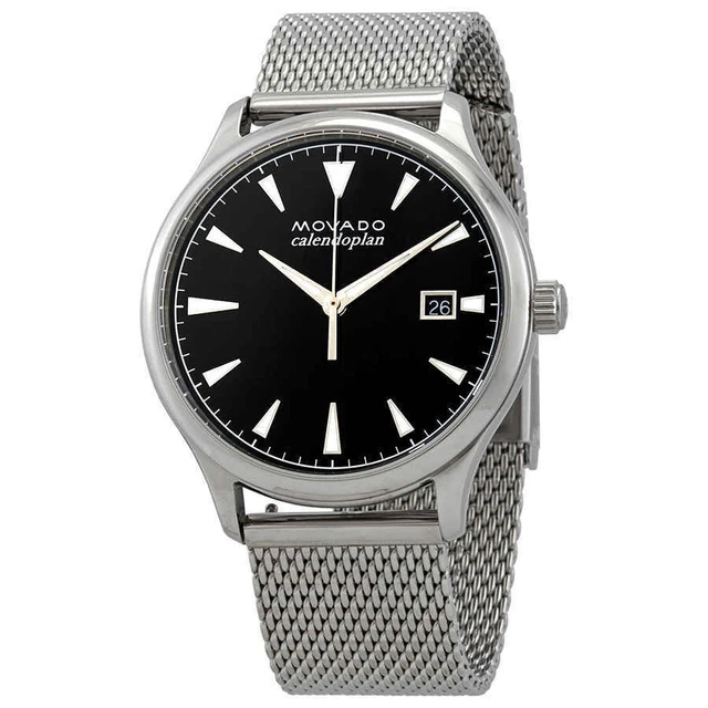 Movado Heritage Quartz Black Dial Men's Watch 3650087