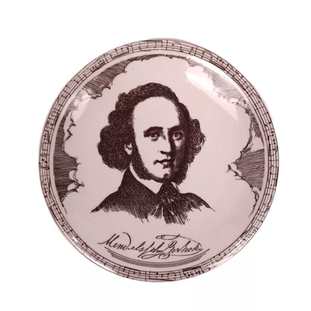 Vernon Kilns Metlox Felix Mendelssohn Bartholdy Composer Collectors Plate