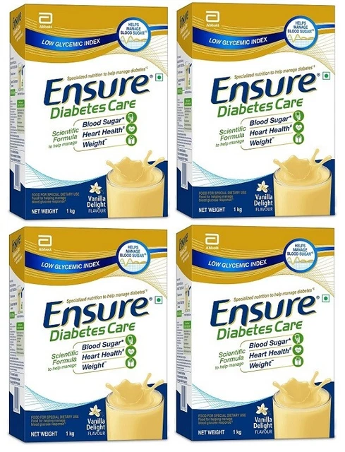 Ensure GLUCERNA-SR Vaniglia polvere 1 kg scatola (CONFEZIONE DA 4)