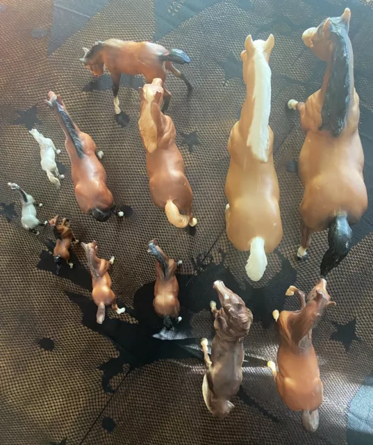 Vintage Breyer USA Horses Lot Of 12 Large, Med, Small, Used Condition. 3