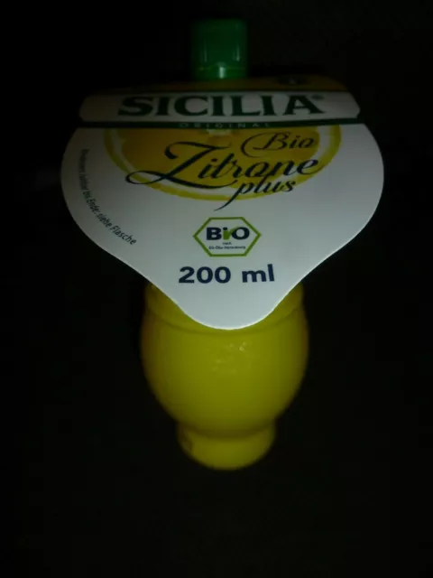 2 Bouteilles Sicilia Bio Citron 20% Bio Jus de Citron Concentré 200ml