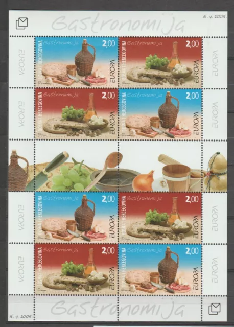 S36134 Bosnia Herzegovina Kroatische 2005 Europa Cept MNH Ms Gastronomie